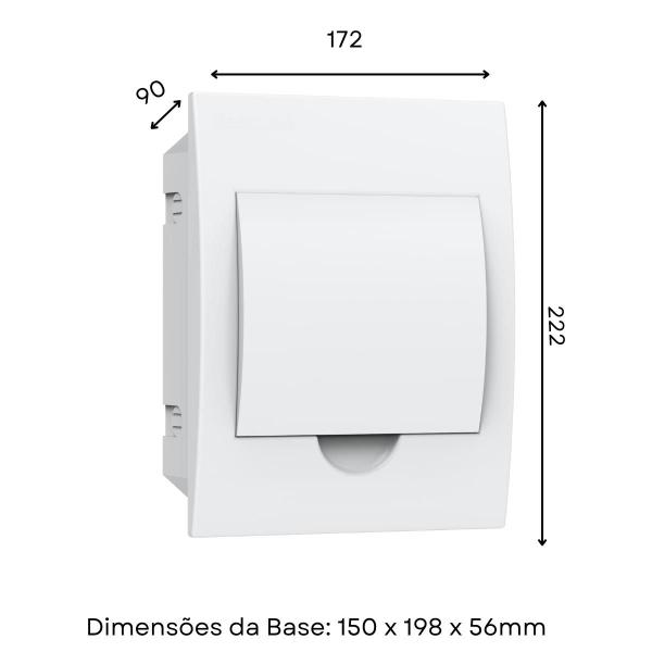 Imagem de Quadro Caixa Distribuição Embutir Para Disjuntores Din Organizador Disjunto -  Enerbras