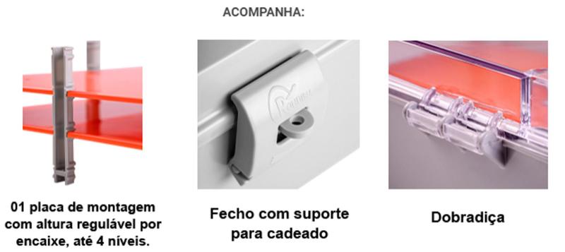 Imagem de Quadro de comando caixa rohdbox 300x200x150mm cinza ip 68