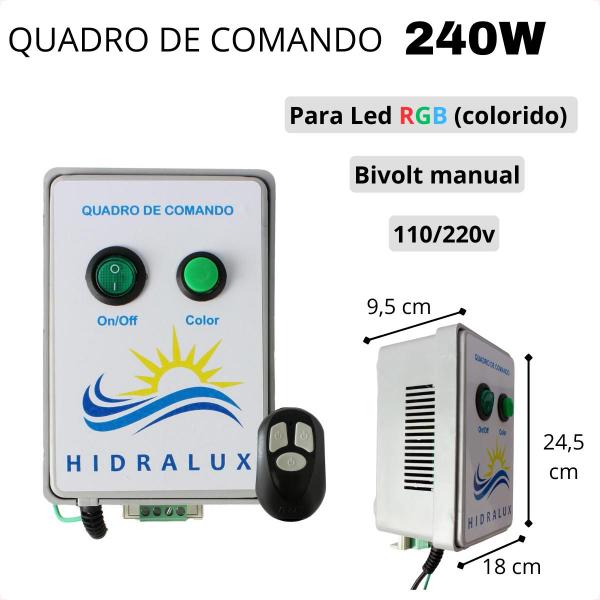 Imagem de Quadro de comando para Iluminação Piscina Led RGB 240w