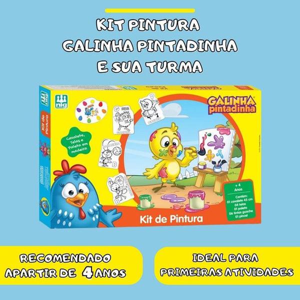 Imagem de Quadro De Desenhar Infantil Kit Pintura Galinha Pintadinha