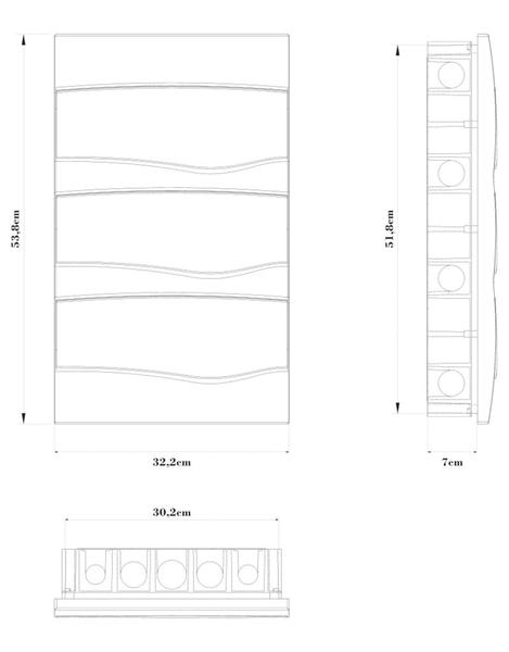 Imagem de Quadro de Distribuição de Embutir 36 DIN ou 24 NEMA Tramontina com Porta Transparente