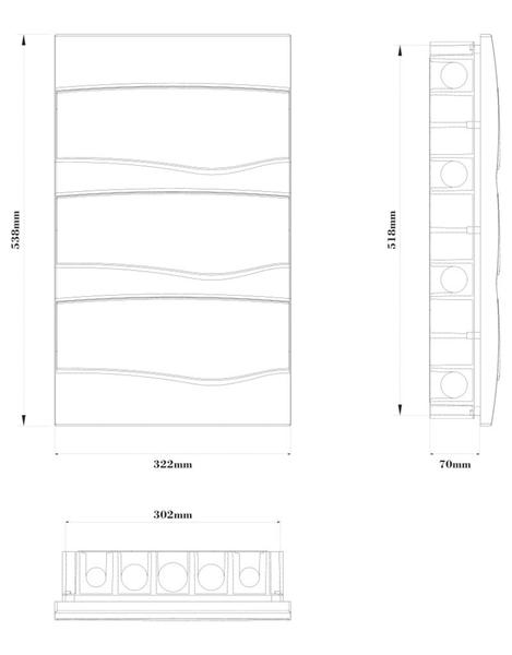 Imagem de Quadro de Distribuição de Embutir 36 DIN ou 24 NEMA Tramontina com Porta Transparente