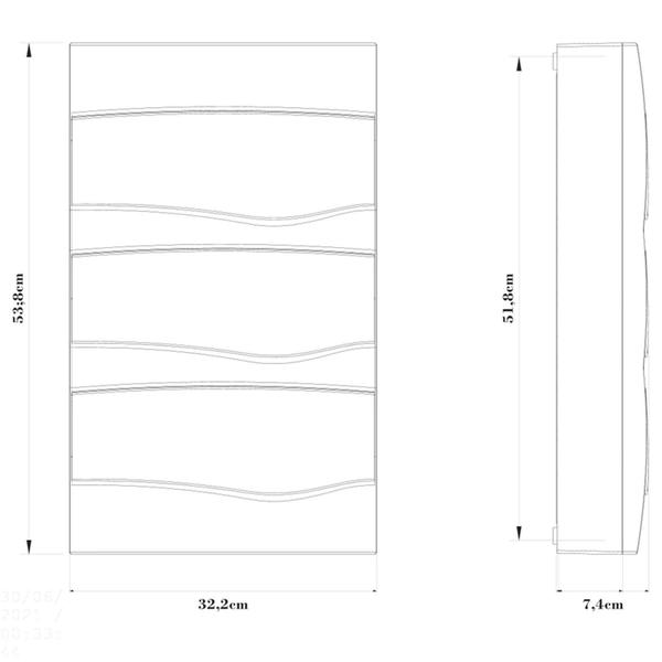 Imagem de Quadro de Distribuição de Sobrepor 36 DIN ou 24 NEMA Tramontina com Porta Transparente