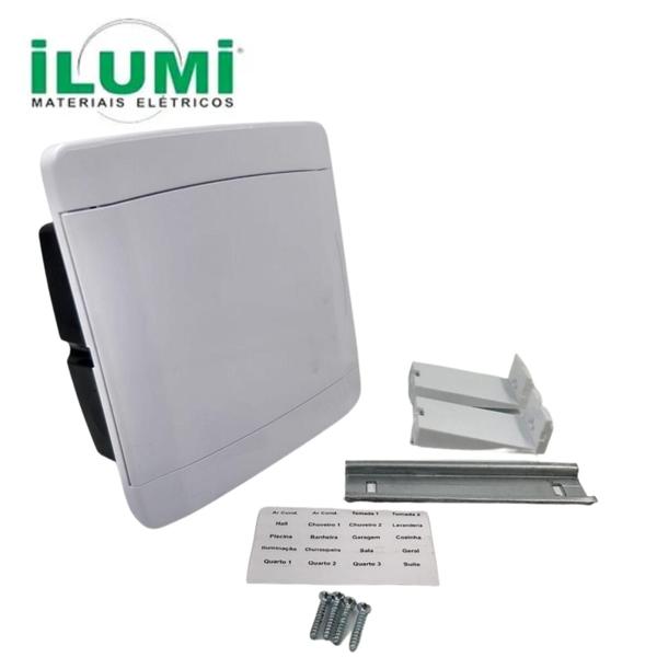 Imagem de Quadro De Distribuição Embutir 3/4 Disjuntores Nema/dim Novo - Ilumi