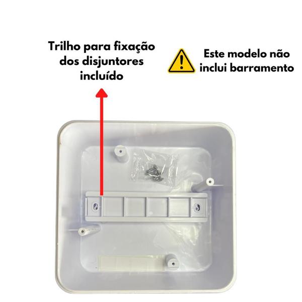 Imagem de Quadro de Distribuição Embutir para 4 Disjuntores Force Line