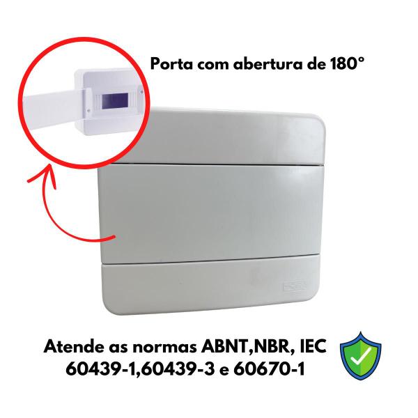 Imagem de Quadro de Distribuição Embutir para 8 Disjuntores Forceline