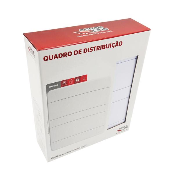 Imagem de Quadro de Distribuição Para Embutir Din Branco Forceline