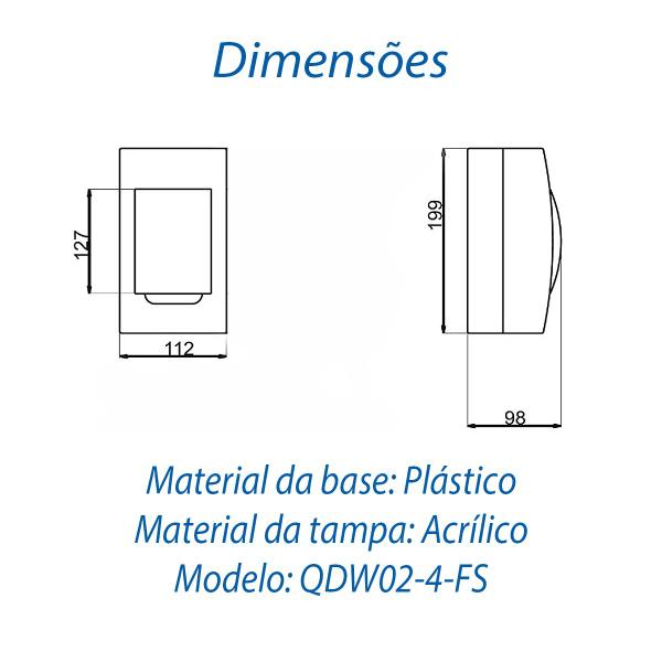 Imagem de Quadro De Distribuição Weg Para 4 Disjuntor Din De Sobrepor