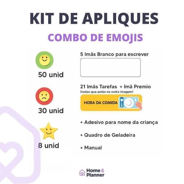 Imagem de Quadro De Incentivo De Geladeira - Heróis Emojis