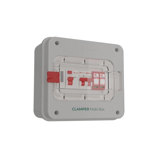 Imagem de Quadro de proteção para carregadores veiculares - 127/220 volts - 32 amperes - com medidor de consumo - CLAMPER Mobi Box 220V 8KW C M 32A