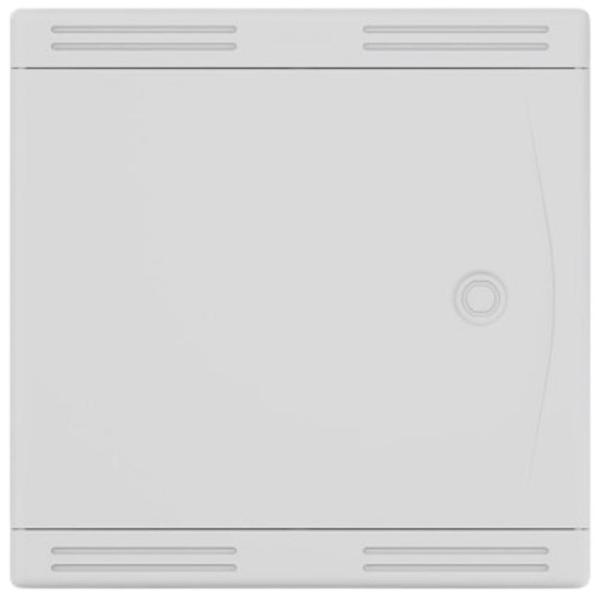 Imagem de Quadro De Sistema VDI Sobrepor Parede PVC Branco Para Cabos E Fios Telefone TVs E Rede 30x30cm Tigre