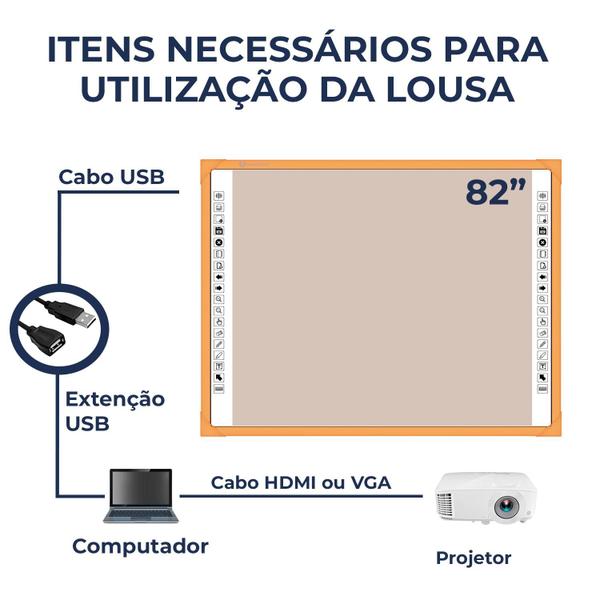 Imagem de Quadro digital unionboard color laranja 82 polegadas