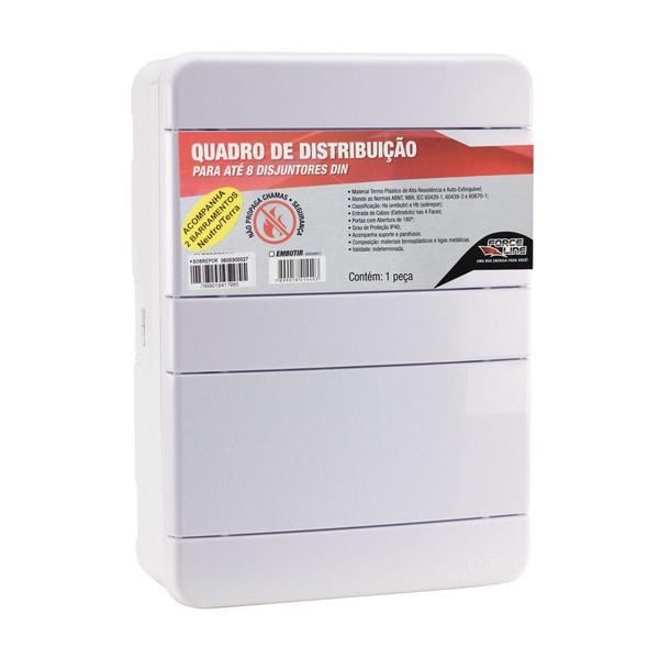 Imagem de Quadro Distribuição 16 Disjuntor Din Sobrepor Parafusar com Barramentos