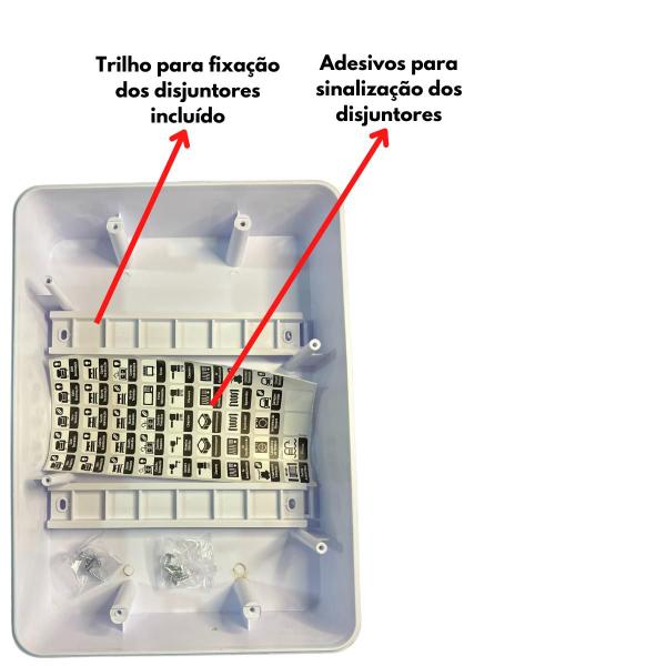 Imagem de Quadro Distribuição 24 Disjuntores Din Br Embutir Forceline