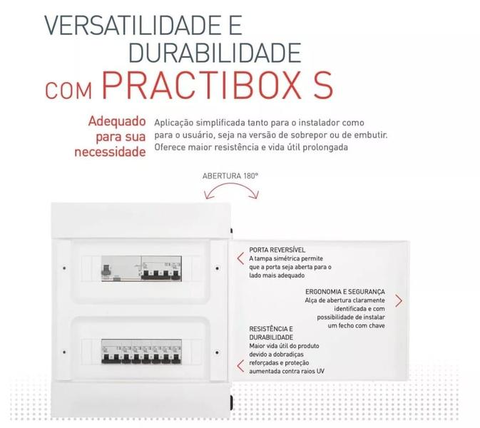 Imagem de Quadro Distribuição Centrinho Embutir 8 Disjuntores Branco Legrand