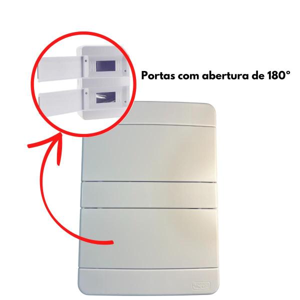 Imagem de Quadro distribuição com barramento 16 din sobrepor forceline