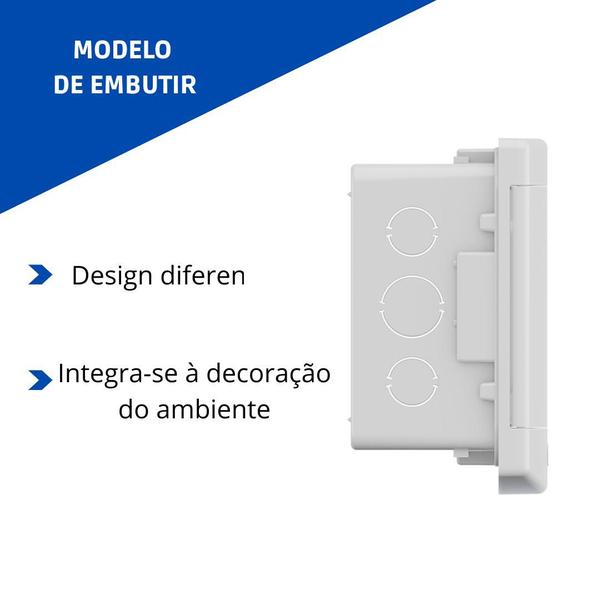 Imagem de Quadro distribuição embutir 6/8 disjuntores c/bar. pvc tigre