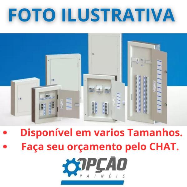 Imagem de Quadro Distribuição Embutir Para Disjuntores Din 100a Cor Branco Aço Marca- Opção