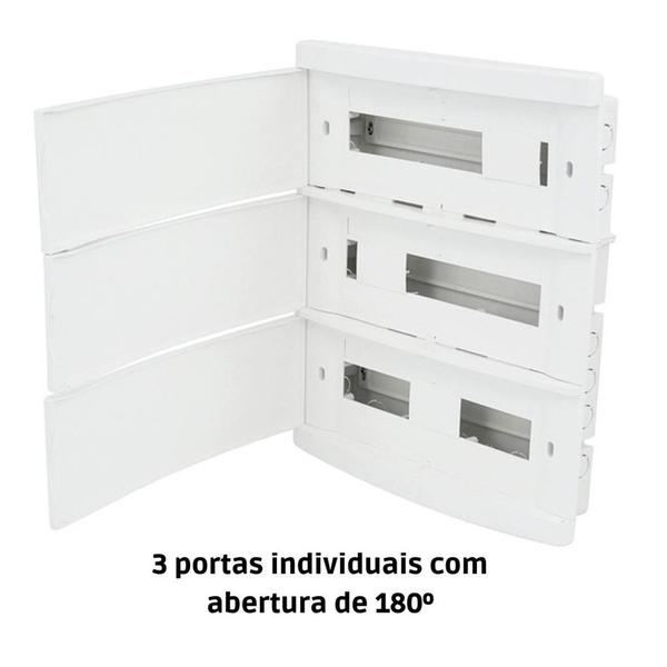 Imagem de Quadro distribuição slim 48 disjuntores sem barramento tigre