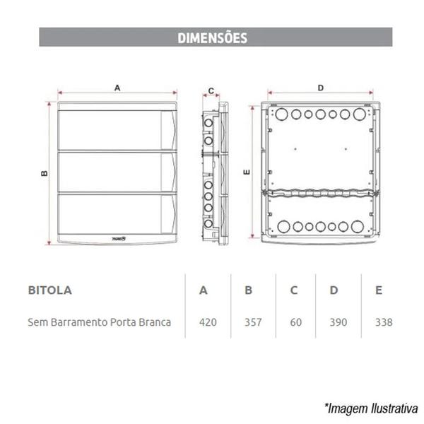 Imagem de Quadro Distribuicao Slim Embutir Tigre 32 Disj