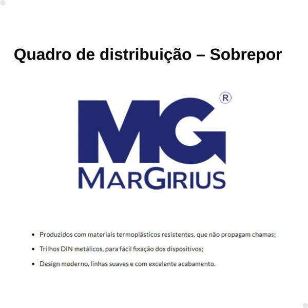 Imagem de Quadro Distribuição Sobrepor Disjuntores 6 Polos - Margirius