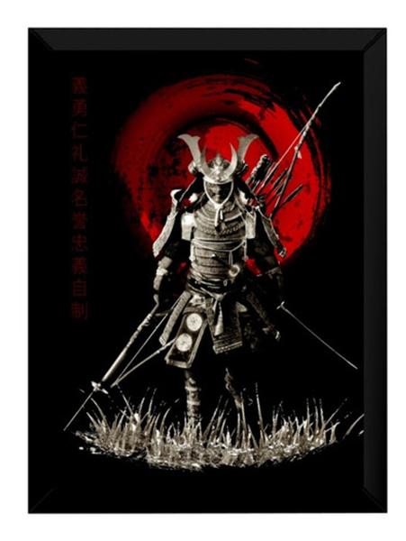 Imagem de Quadro Guerreiro Samurai Arte Poster Moldurado Decoração