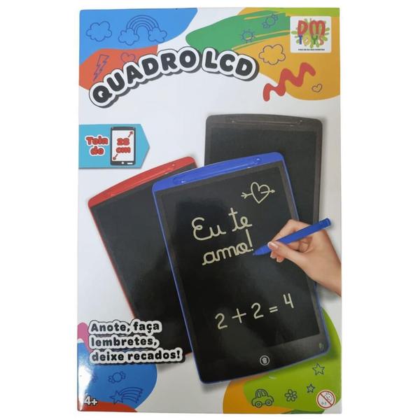 Imagem de Quadro Lcd Para Desenho Infantil Tela Rosa 28Cm Dm Toys