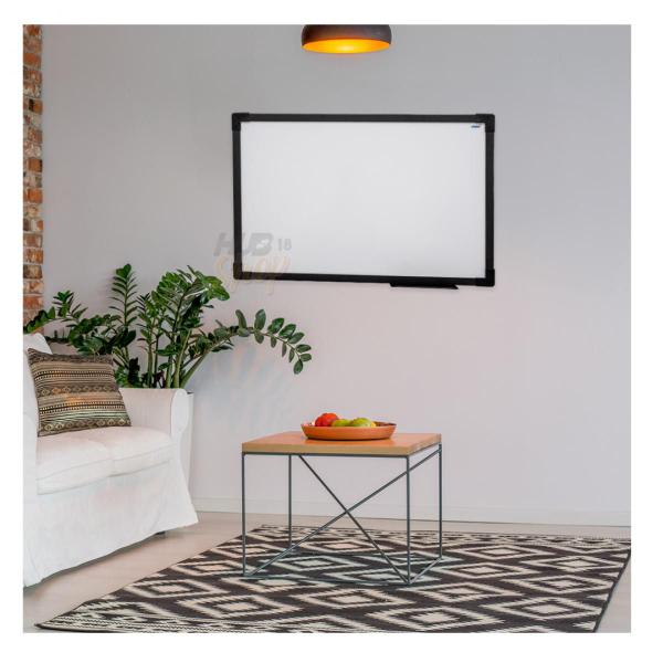 Imagem de Quadro Lousa Branco UV Soft Colors 80X60 Moldura Preta Stalo