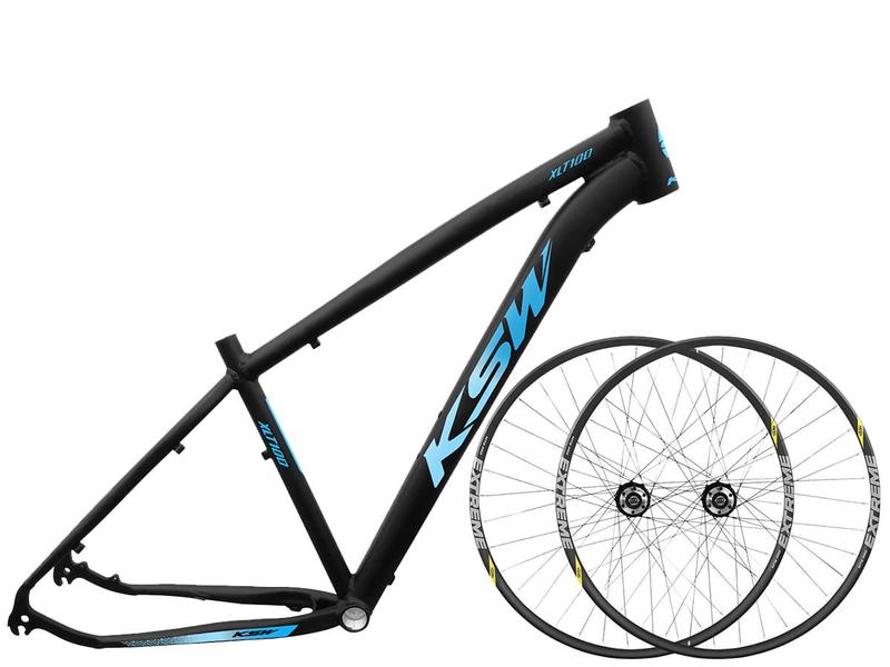 Imagem de Quadro MTB 29 KSW XLT100 + Par Roda Aro 29 Extreme Rosca