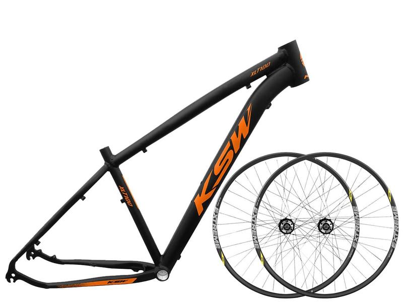 Imagem de Quadro MTB 29 KSW XLT100 + Par Roda Aro 29 Extreme Rosca