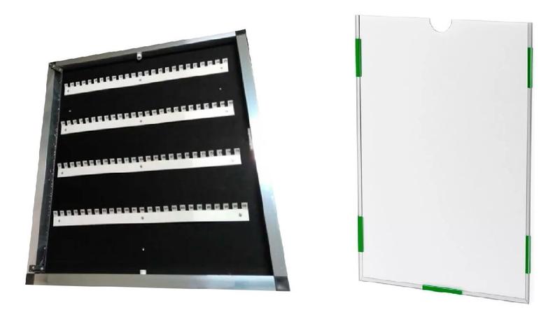 Imagem de Quadro Organizador Para 100 Chaves + Display Acrílico A4