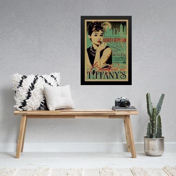 Imagem de Quadro Poster Do Filme Breakfast At Tiffany'S 45X34Cm Vidro