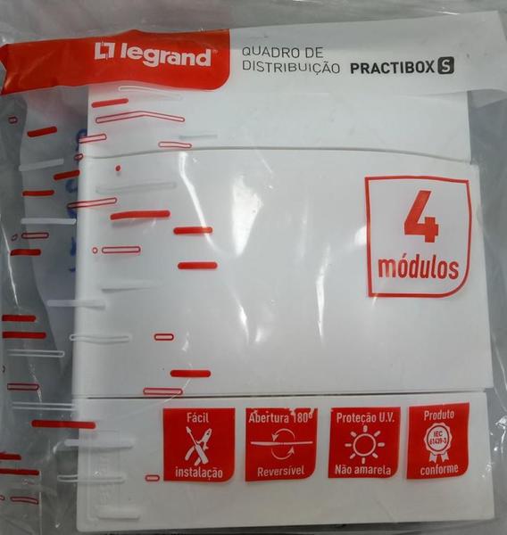 Imagem de Quadro Pvc Sobrepor 4 Disjuntores Branco Cemar Protectbox 134104 Centrinho Externo