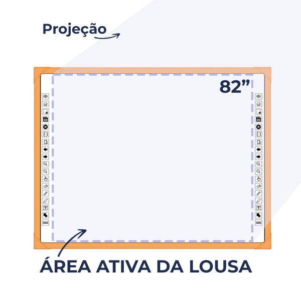 Imagem de Quadro touchscreen unionboard color laranja 82 polegadas