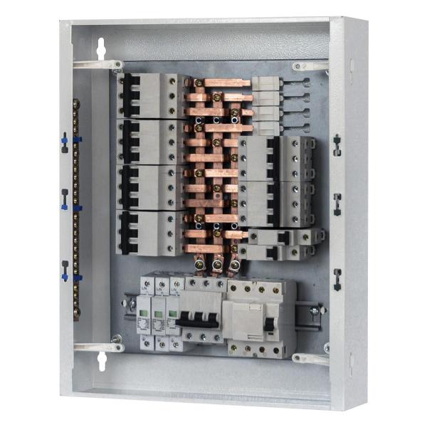 Imagem de Quadro trifásico 24disjuntores din 100a sobrepor+geral+09mod