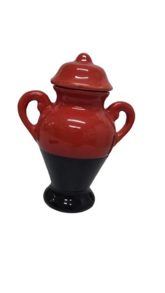 Quartinha De Louça Vermelha/Preta 20Cm Zp7 Imagem de Quartinha De Louça Vermelha/Preta 20Cm Zp7
