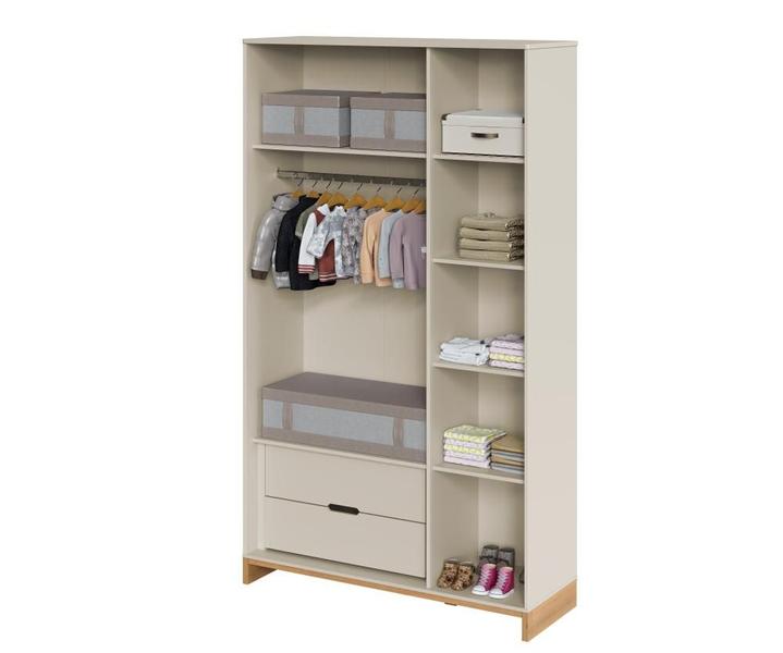 Imagem de Quarto Bebê 3 Pçs Berço Cômoda 3 Gavetas e Guarda-Roupa Cubo