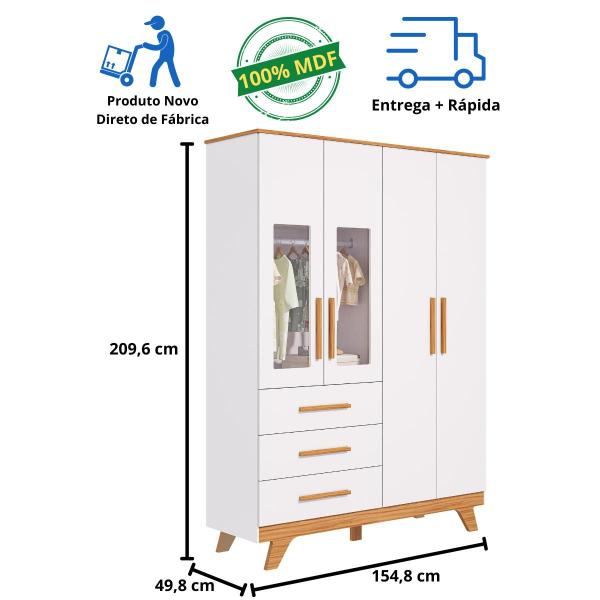 Quarto Bebê Retrô Janelado Completo Guarda Roupa 4 Portas 3 Gavetas Cômoda 4 Gavetas 1 Porta 100% MDF Móveis Peroba Imagem de Quarto Bebê Retrô Janelado Completo Guarda Roupa 4 Portas 3 Gavetas Cômoda 4 Gavetas 1 Porta 100% MDF Móveis Peroba