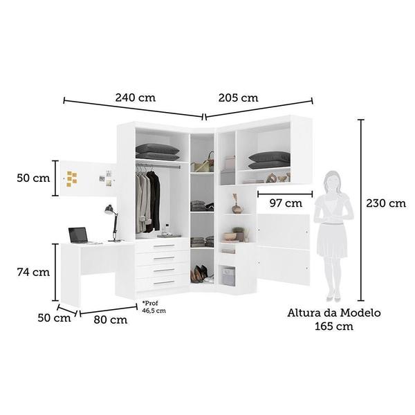 Imagem de Quarto Canto Solteiro Guarda-roupas, Cabeceira, Escrivaninha