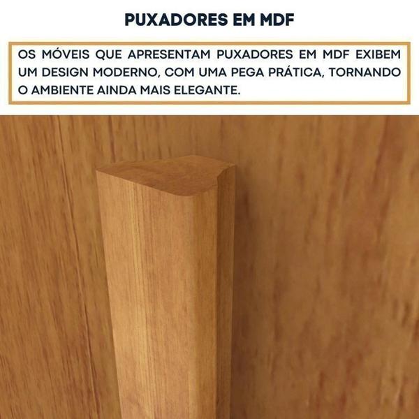 Imagem de Quarto Casal Completo Roupeiro Olimpo 3 Gavetas Painel com Mesa de Cabeceira 2 Gavetas