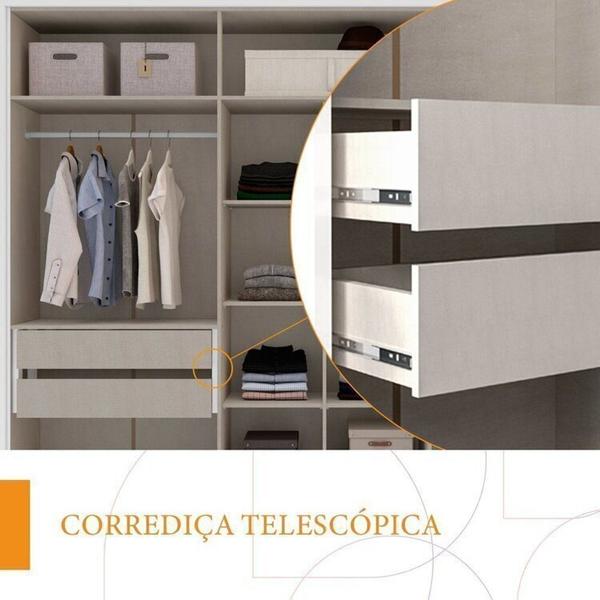 Imagem de Quarto Casal Roupeiro 6 Portas Cômoda 8 Gavetas 2 Mesas Cabeceira 3 Gavetas Branco