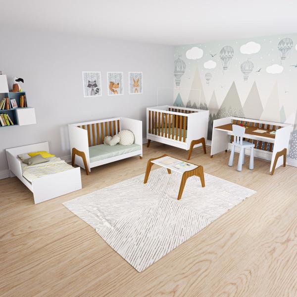 Imagem de Quarto Completo Bebe Moveis Peroba Guti Popy 03 pts Ls MDF