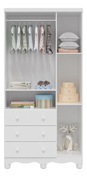 Imagem de Quarto Completo Bebe Moveis Peroba Lisi Junior 03 portas MDF