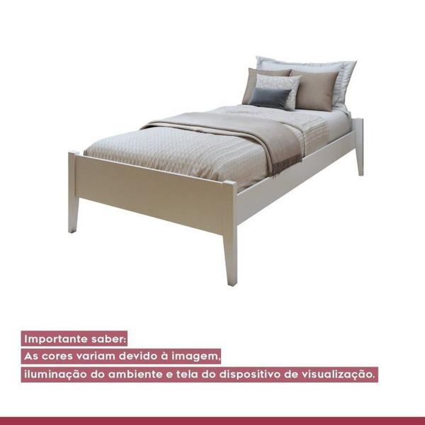 Imagem de Quarto Completo com Cama Solteiro 90cm Turca e Guarda-Roupa 4 Portas 5 Gavetas Urbano Branco