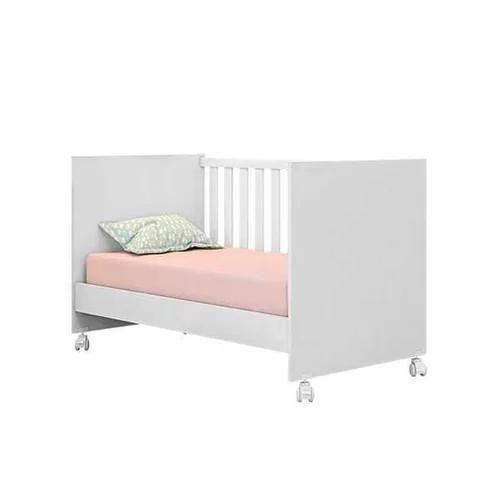 Imagem de Quarto Completo Infantil Elisa MDF com Guarda Roupa 4 Portas, Cômoda 1 Porta e Berço 2 em 1 Branco - Phoenix Baby