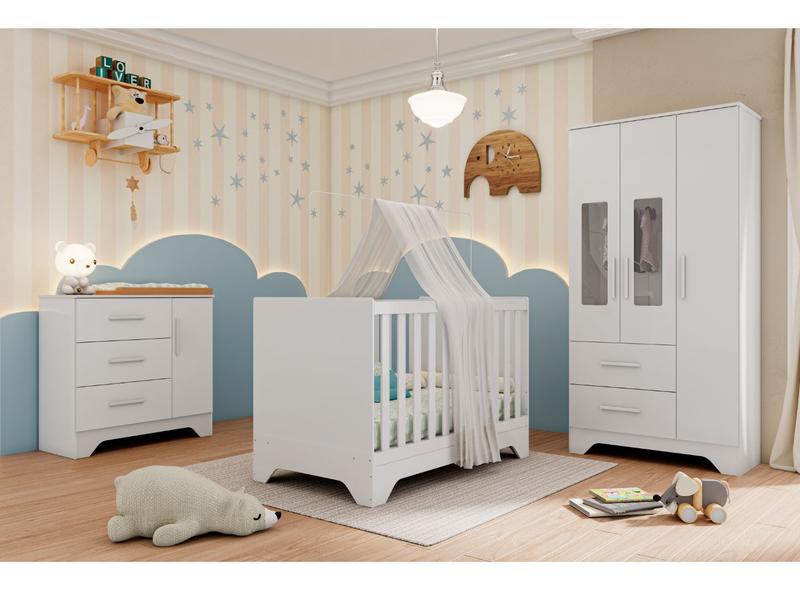 Imagem de Quarto Completo Retro Moveis Peroba Popy Infantil MDF 