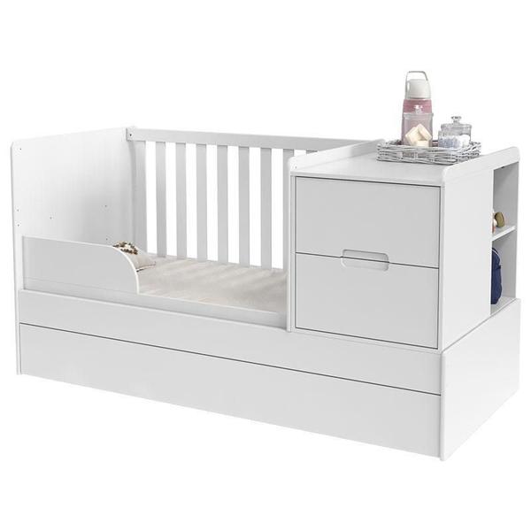 Imagem de Quarto de Bebê 2 Portas Tutto New com Berço Multifuncional Formare Branco Acetinado - Matic