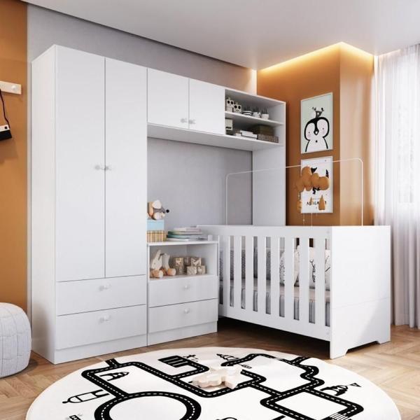 Imagem de Quarto de Bebê Aconchego Completo IV - Branco