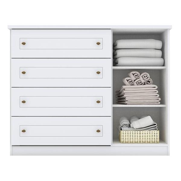 Imagem de Quarto de Bebê Americano 6 Portas com Berço Montessoriano Branco HP - Henn