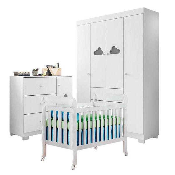 Imagem de Quarto De Bebê Ane Com Berço Americano Lila Branco Brilho - Phoenix Baby